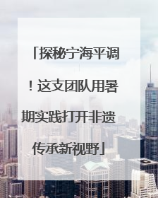 探秘宁海平调！这支团队用暑期实践打开非遗传承新视野