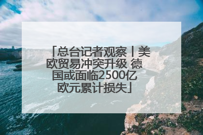 总台记者观察丨美欧贸易冲突升级 德国或面临2500亿欧元累计损失
