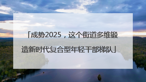 成势2025，这个街道多维锻造新时代复合型年轻干部梯队