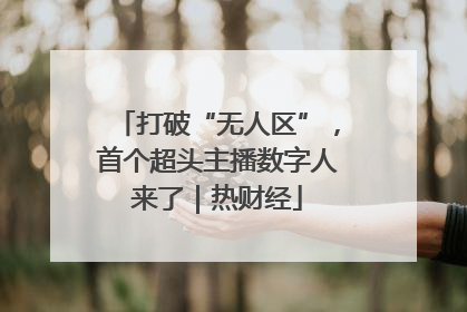 打破“无人区”，首个超头主播数字人来了｜热财经
