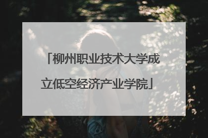 柳州职业技术大学成立低空经济产业学院