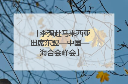 李强赴马来西亚出席东盟—中国—海合会峰会