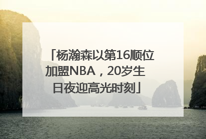 杨瀚森以第16顺位加盟NBA，20岁生日夜迎高光时刻