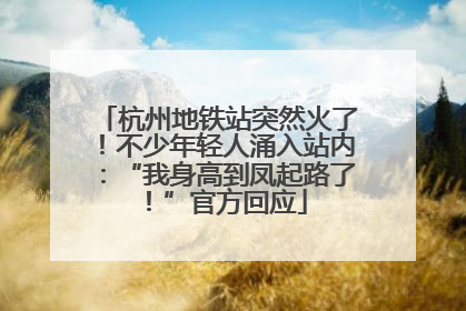 杭州地铁站突然火了！不少年轻人涌入站内：“我身高到凤起路了！”官方回应