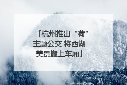 杭州推出“荷”主题公交 将西湖美景搬上车厢