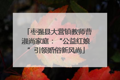 枣强县大营镇教师曹淑尚家庭：“公益红娘”引领婚俗新风尚