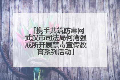 携手共筑防毒网 武汉市司法局何湾强戒所开展禁毒宣传教育系列活动