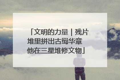 文明的力量｜残片堆里拼出古蜀华章 他在三星堆修文物