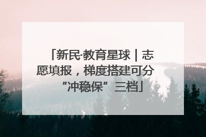 新民·教育星球｜志愿填报，梯度搭建可分“冲稳保”三档