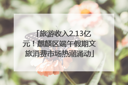 旅游收入2.13亿元！麒麟区端午假期文旅消费市场热潮涌动