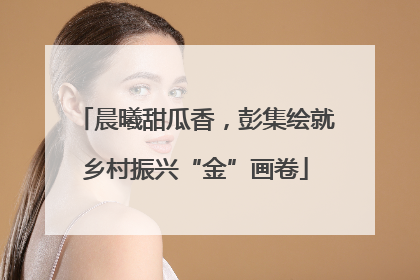 晨曦甜瓜香，彭集绘就乡村振兴“金”画卷