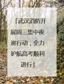 武汉消防开展周三集中夜巡行动，全力护航高考顺利进行