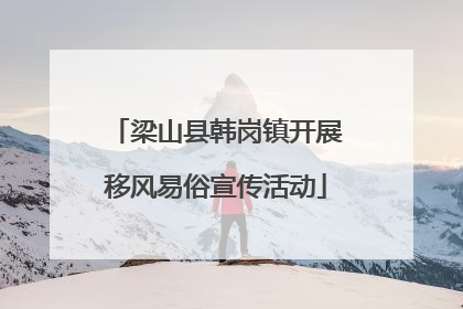 梁山县韩岗镇开展移风易俗宣传活动