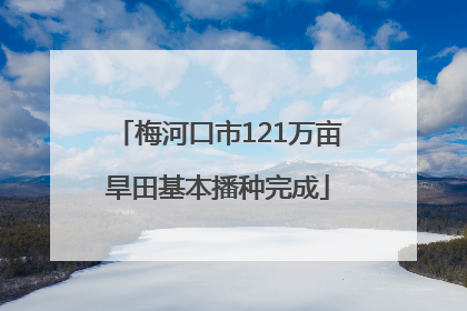 梅河口市121万亩旱田基本播种完成