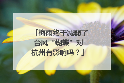 梅雨终于减弱了 台风“蝴蝶”对杭州有影响吗？