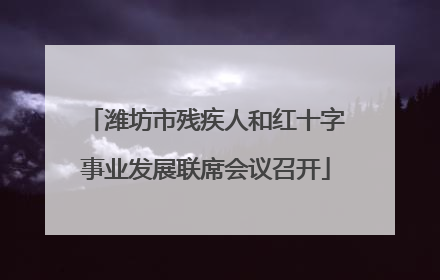 潍坊市残疾人和红十字事业发展联席会议召开