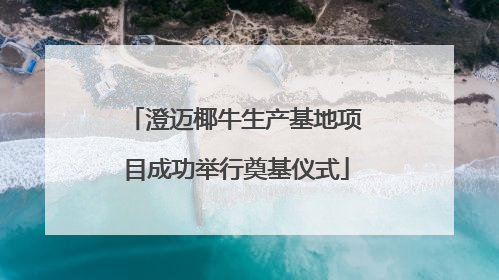 澄迈椰牛生产基地项目成功举行奠基仪式