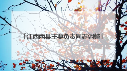 江西两县主要负责同志调整