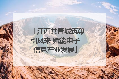 江西共青城筑巢引凤来 赋能电子信息产业发展