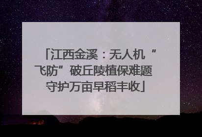 江西金溪：无人机“飞防”破丘陵植保难题 守护万亩早稻丰收