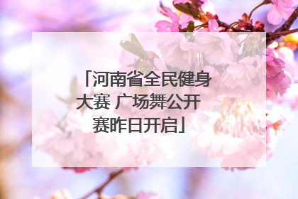河南省全民健身大赛 广场舞公开赛昨日开启
