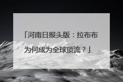 河南日报头版：拉布布为何成为全球顶流？