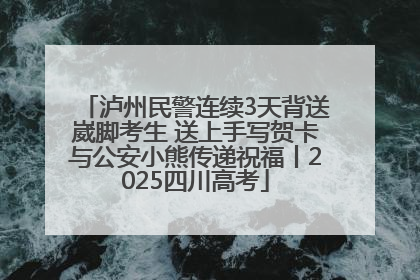 泸州民警连续3天背送崴脚考生 送上手写贺卡与公安小熊传递祝福丨2025四川高考
