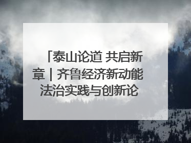 泰山论道 共启新章｜齐鲁经济新动能 法治实践与创新论坛成功举办