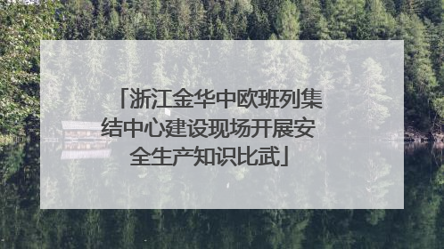 浙江金华中欧班列集结中心建设现场开展安全生产知识比武