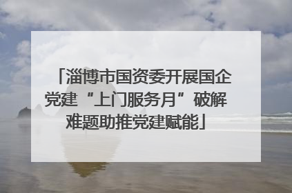 淄博市国资委开展国企党建“上门服务月”破解难题助推党建赋能