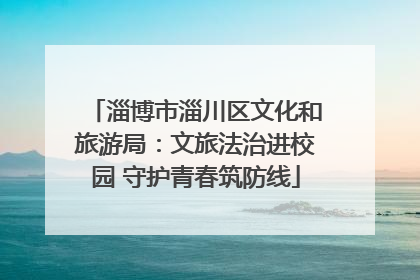 淄博市淄川区文化和旅游局：文旅法治进校园 守护青春筑防线