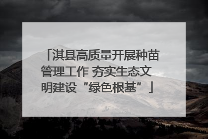 淇县高质量开展种苗管理工作 夯实生态文明建设“绿色根基”