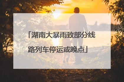 湖南大暴雨致部分线路列车停运或晚点