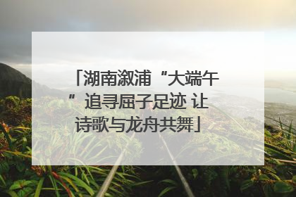 湖南溆浦“大端午”追寻屈子足迹 让诗歌与龙舟共舞