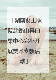 湖南财工职院赴衡山县白果中心完小开展美术支教活动