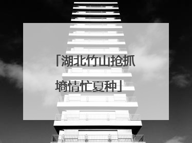 湖北竹山抢抓墒情忙夏种