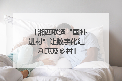 湘西联通“国补进村”让数字化红利惠及乡村