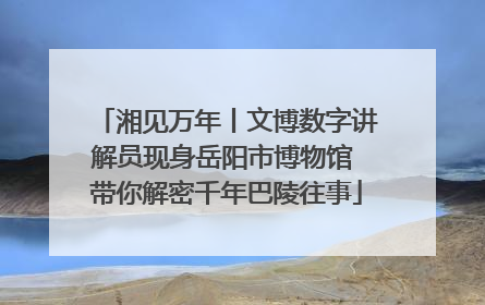 湘见万年丨文博数字讲解员现身岳阳市博物馆 带你解密千年巴陵往事