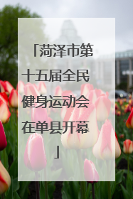 菏泽市第十五届全民健身运动会在单县开幕