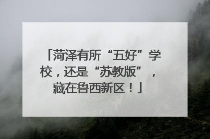 菏泽有所“五好”学校，还是“苏教版”，藏在鲁西新区！