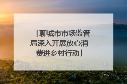 聊城市市场监管局深入开展放心消费进乡村行动
