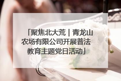 聚焦北大荒｜青龙山农场有限公司开展普法教育主题党日活动