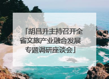 胡昌升主持召开全省文旅产业融合发展专题调研座谈会