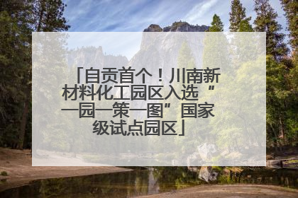自贡首个！川南新材料化工园区入选“一园一策一图”国家级试点园区