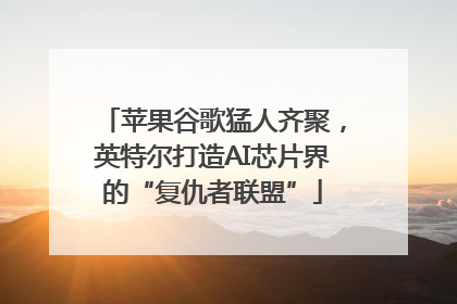 苹果谷歌猛人齐聚，英特尔打造AI芯片界的“复仇者联盟”