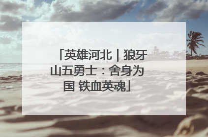 英雄河北｜狼牙山五勇士：舍身为国 铁血英魂