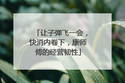 让子弹飞一会，快消内卷下，康师傅的经营韧性