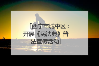 西宁市城中区：开展《民法典》普法宣传活动