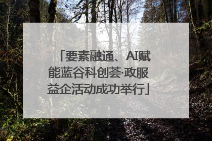 要素融通、AI赋能蓝谷科创荟·政服益企活动成功举行