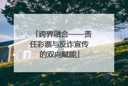 跨界融合——责任彩票与反诈宣传的双向赋能